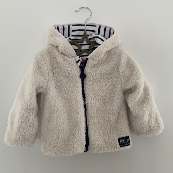 Joules Reversible Cuddle Zip Coat 0-24m - Picture 6 of 7